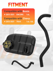 GDUKOP radiator overflow tank with air bleed hose highlights easy air release during heating cycles.