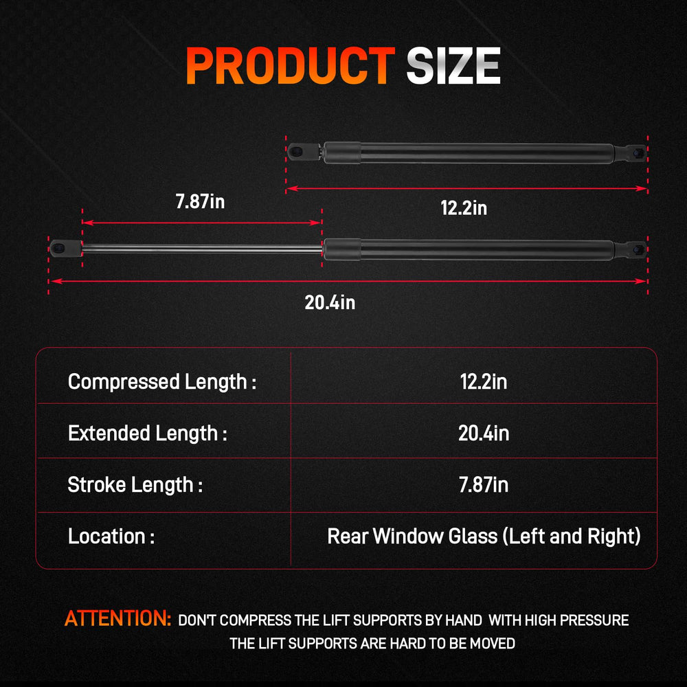 GDUKOP rear lift support for Yukon XL 1500-2500 enhances glass stability