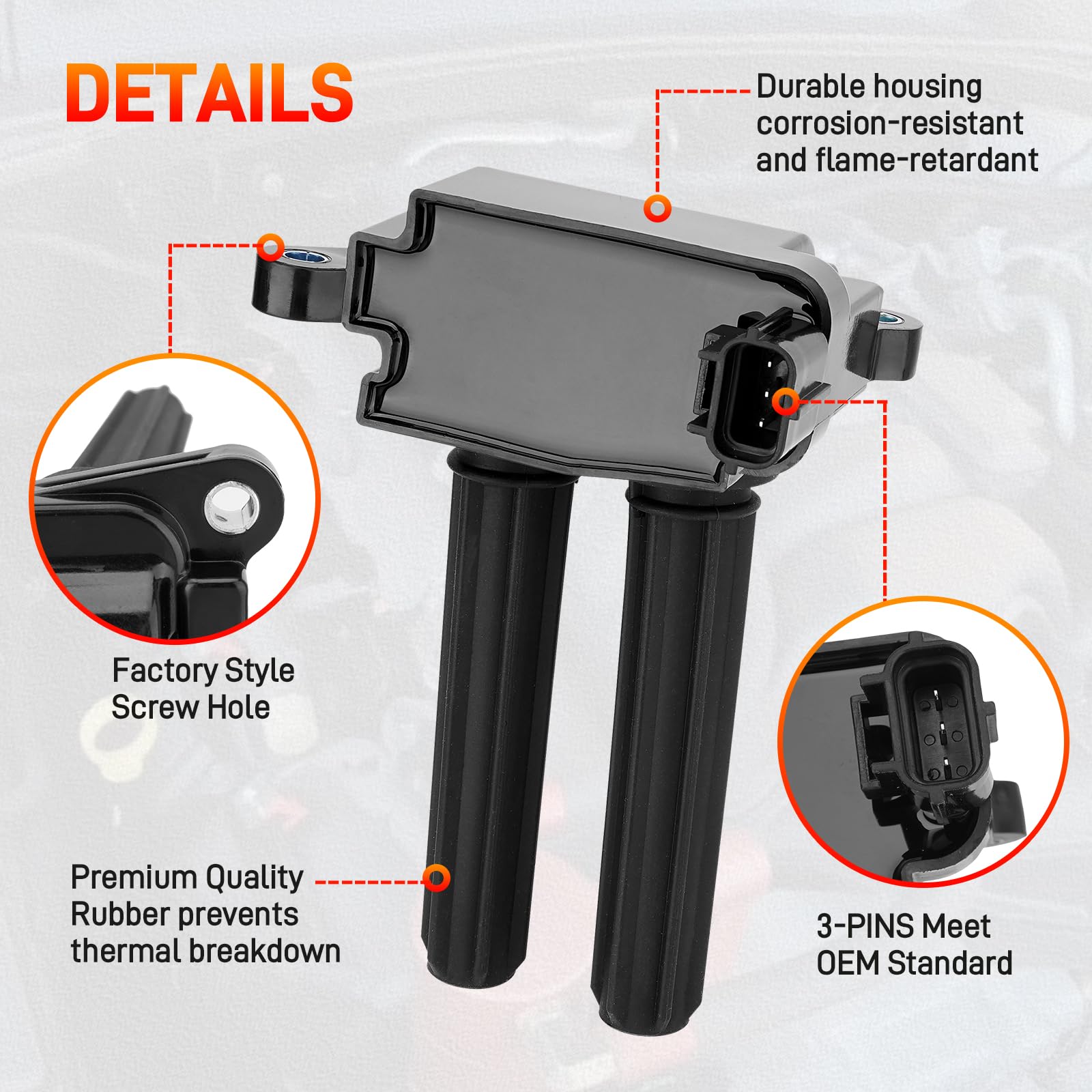 UF504 coil-pack in protective packaging for quick install.