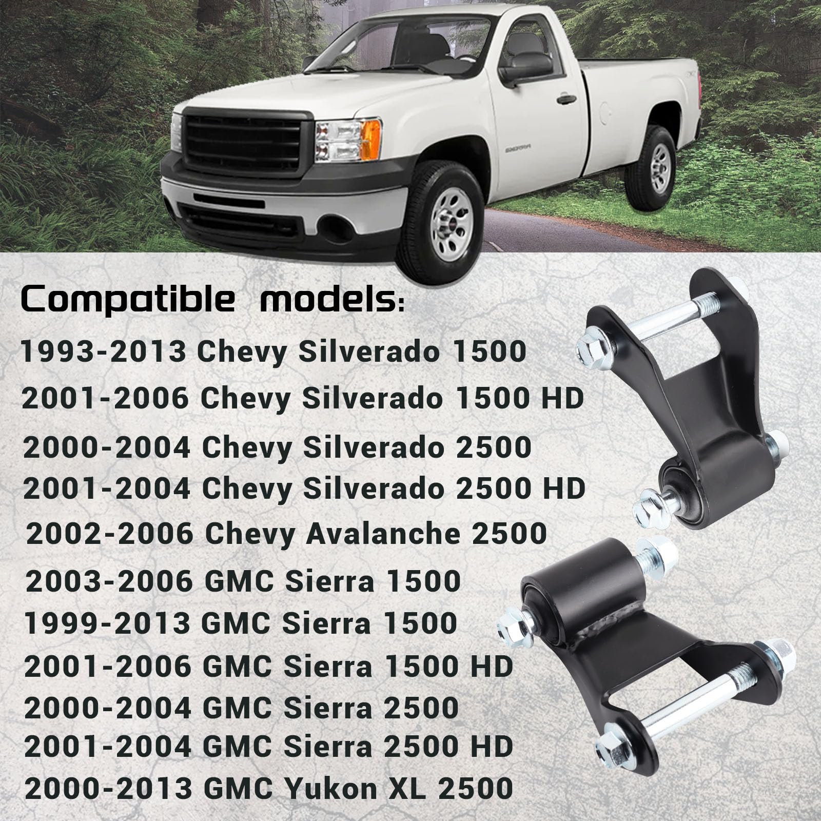 Gdydi compatibility label showing Sierra, Silverado and Yukon XL models