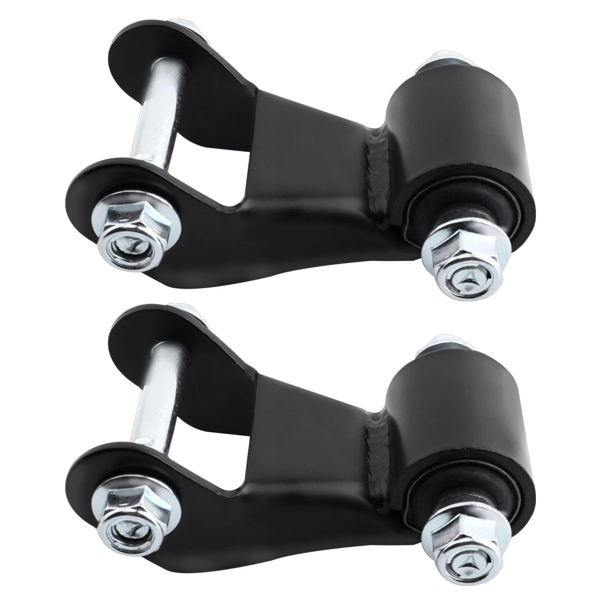 Gdydi rear leaf spring shackle kit packaging view with two sturdy components ready to install