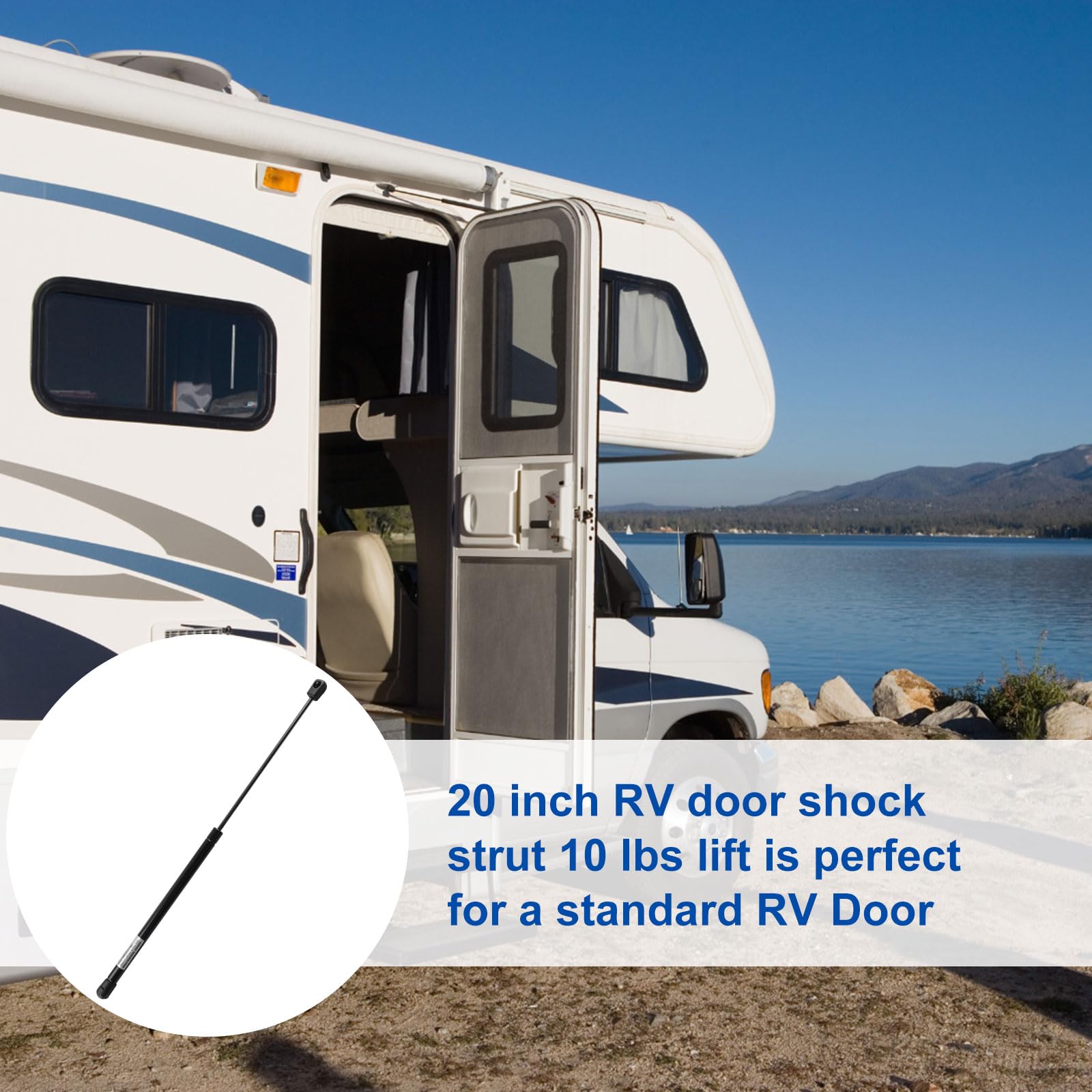 GEAIN 10 lb load door prop ensures smooth RV door operation