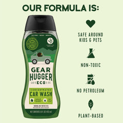 Gear Hugger Car Wash Soap bottle dispense demonstrating easy use