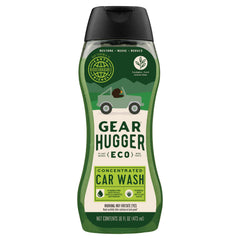 Gear Hugger Car Wash Soap bottle with rich foam showing thorough cleaning action