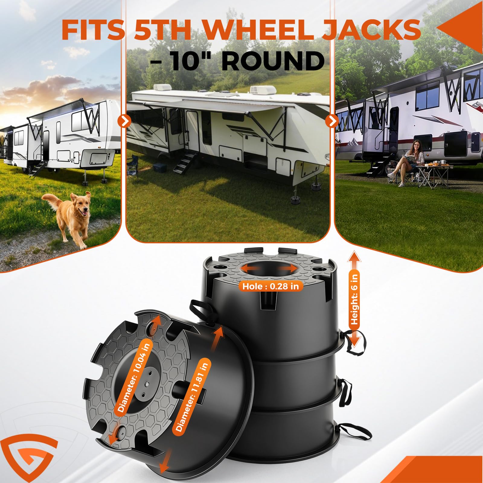 GEARBONE non-slip base improves stability during leveling on varied terrain