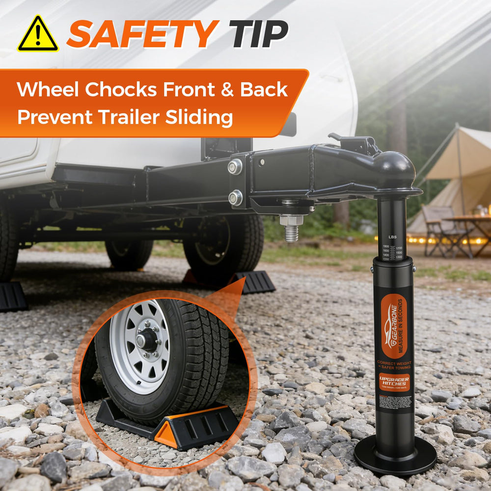 GEARBONE weather-resistant jack with durable internal mechanism for all-season use.