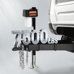 GEARCESS rv tongue jack with built-in spirit level for precise alignment.