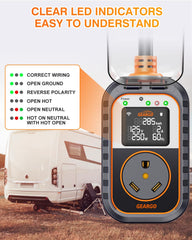GEARGO protective cover with IP68 rating shields the power inlet from rain