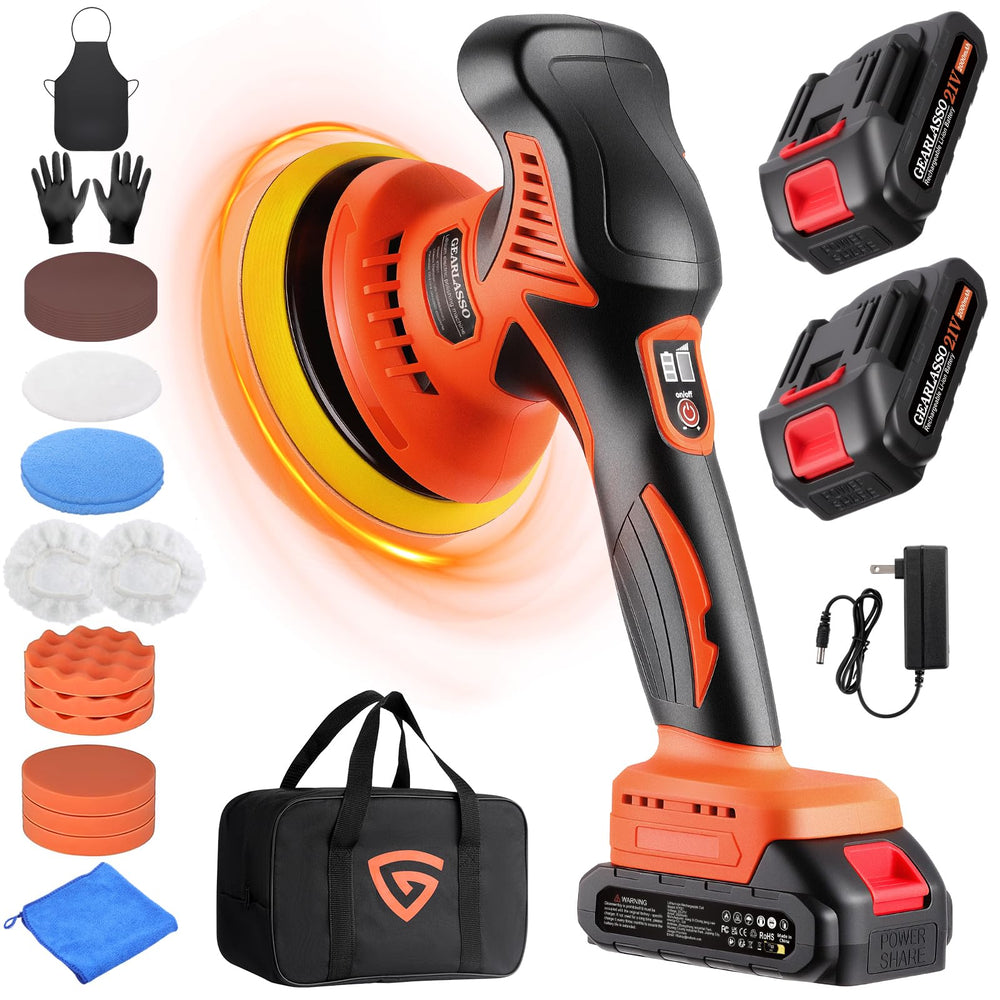 GEARLASSO car buffer polisher 6-inch for a smooth, swirl-free finish.