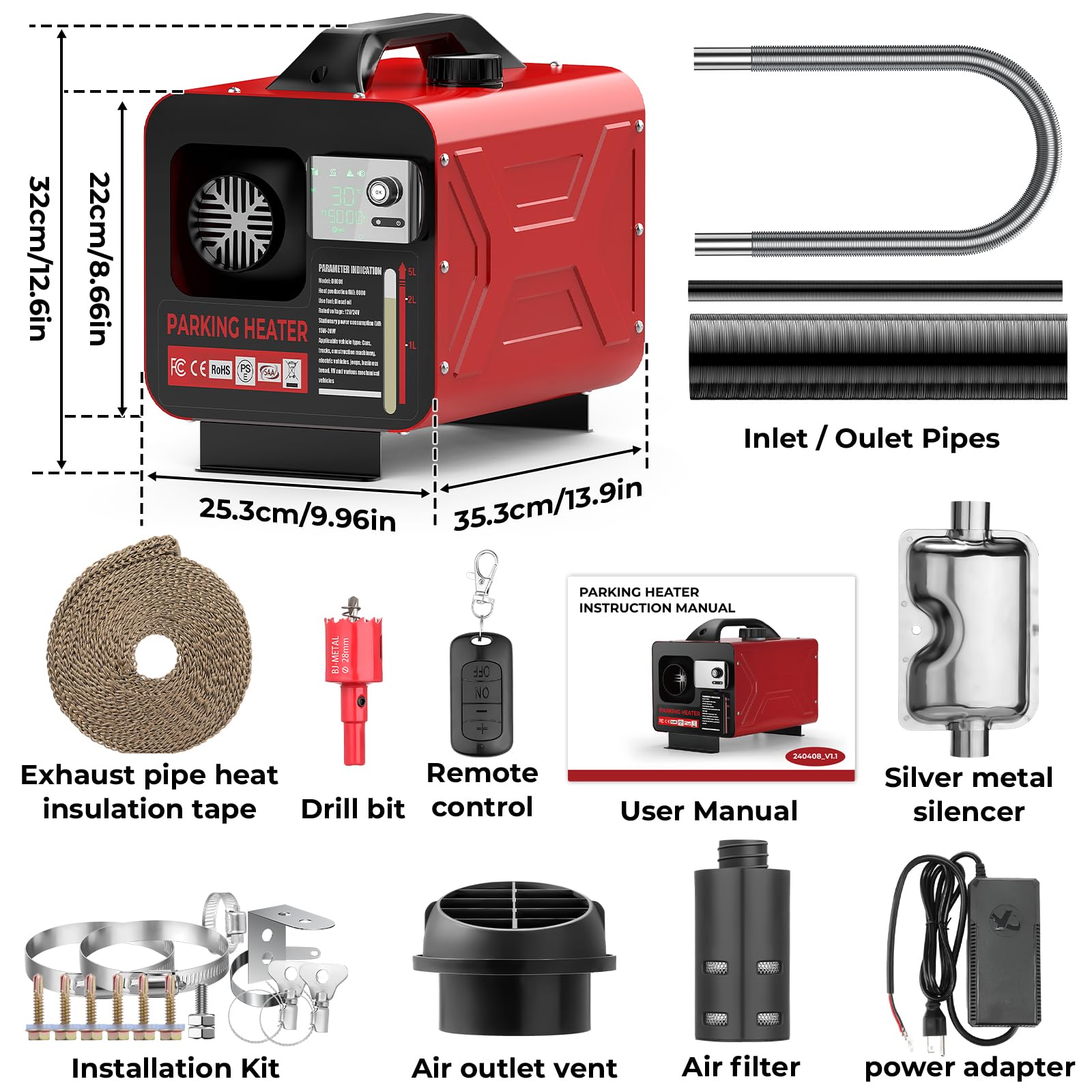 GEARLASSO Diesel Heater Bluetooth app control enables convenient climate tweaks