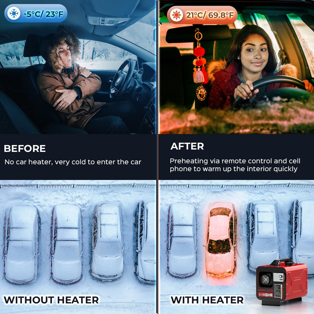 GEARLASSO Diesel Heater remote control reaches up to 32 ft