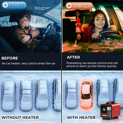 GEARLASSO Diesel Heater remote control reaches up to 32 ft