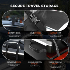 GEARLASSO door hooks in use stabilizing luggage during travel