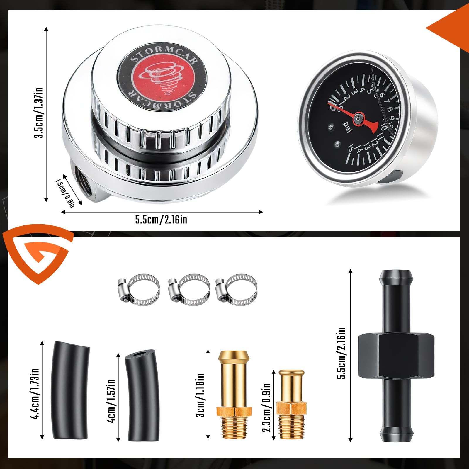 GEARLAST included clamps and brass fittings simplify the setup