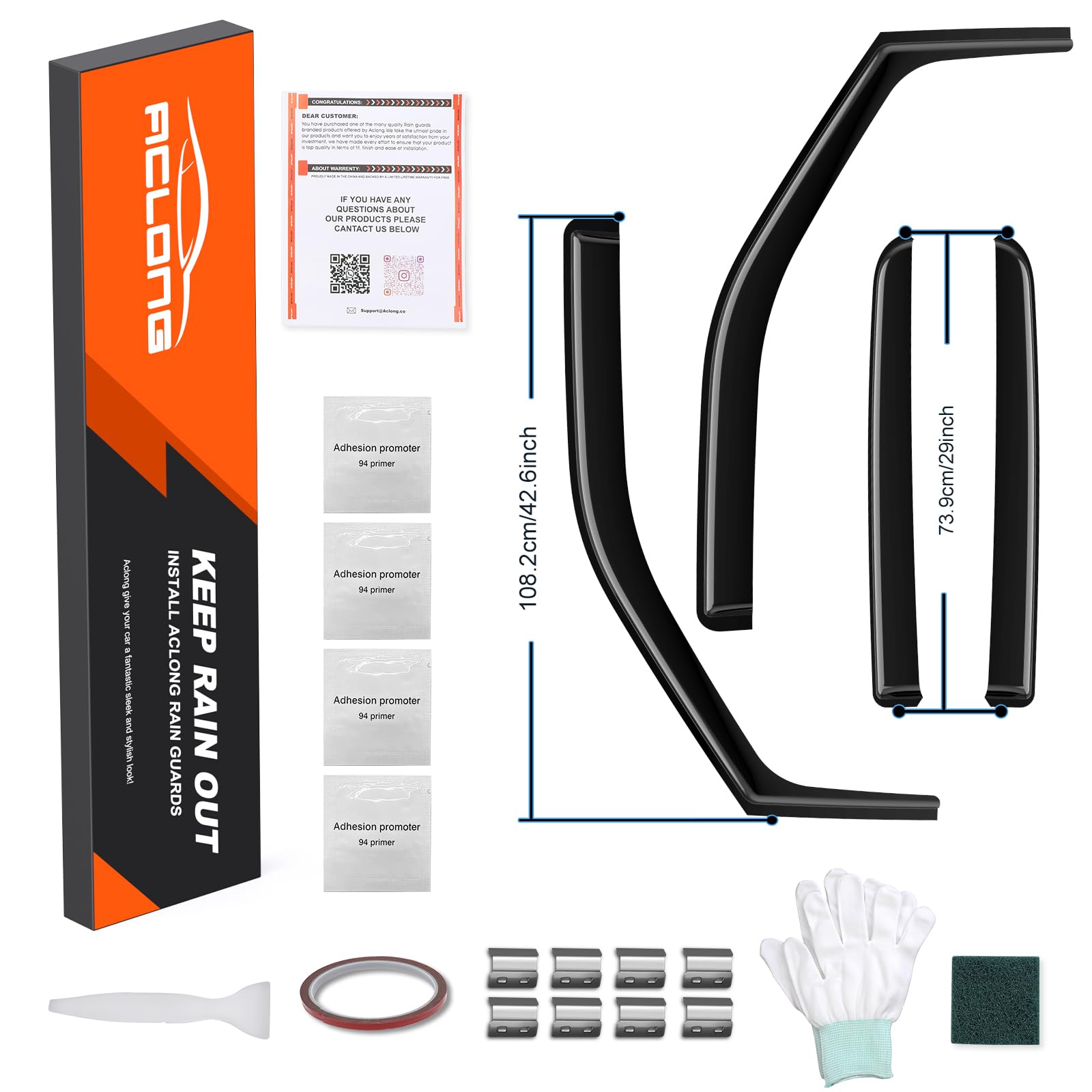 GEARMEISTER 4-piece kit covers all four windows with a seamless look.