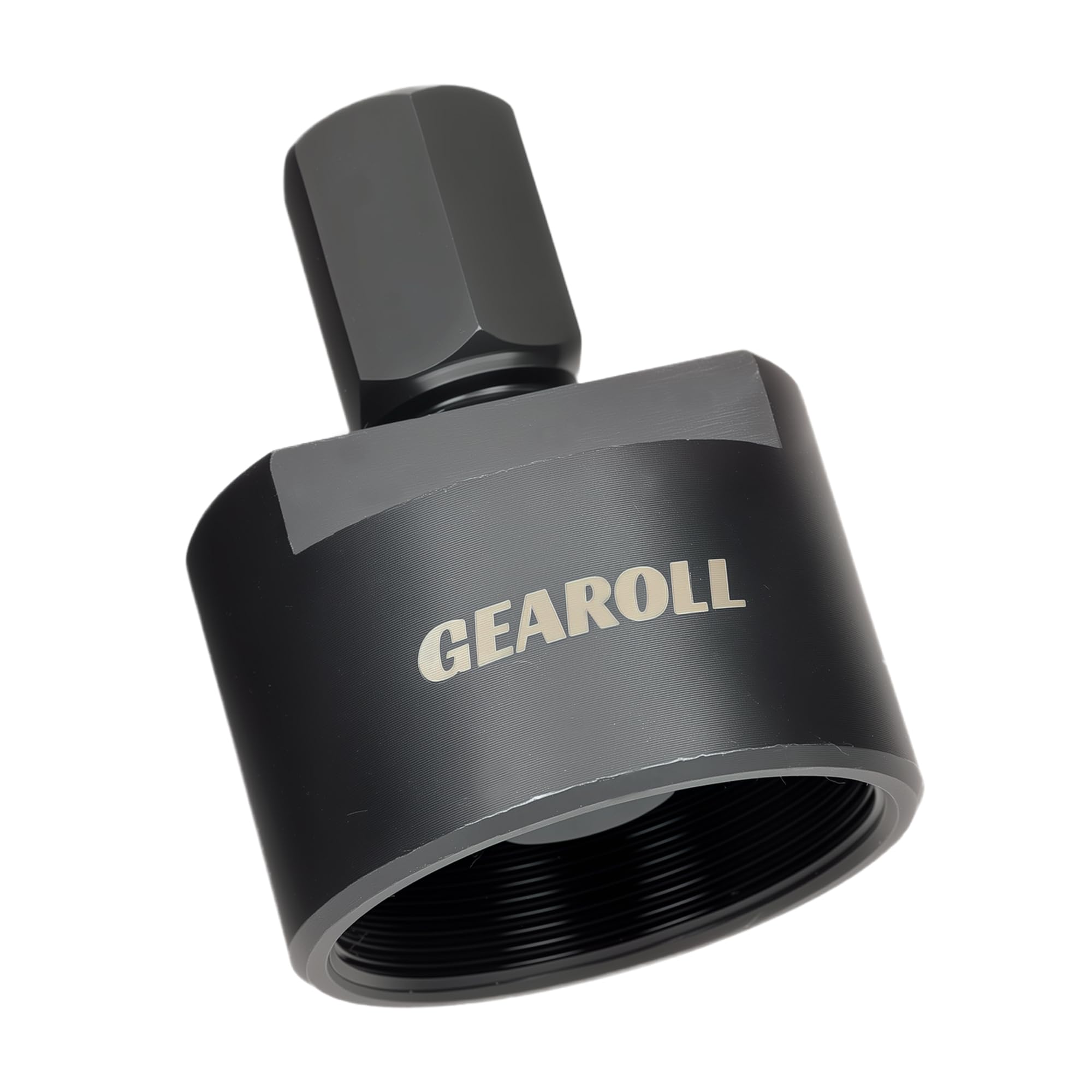 GEAROLL flywheel puller tool in hand for Polaris rotor removal—easy, steady leverage.