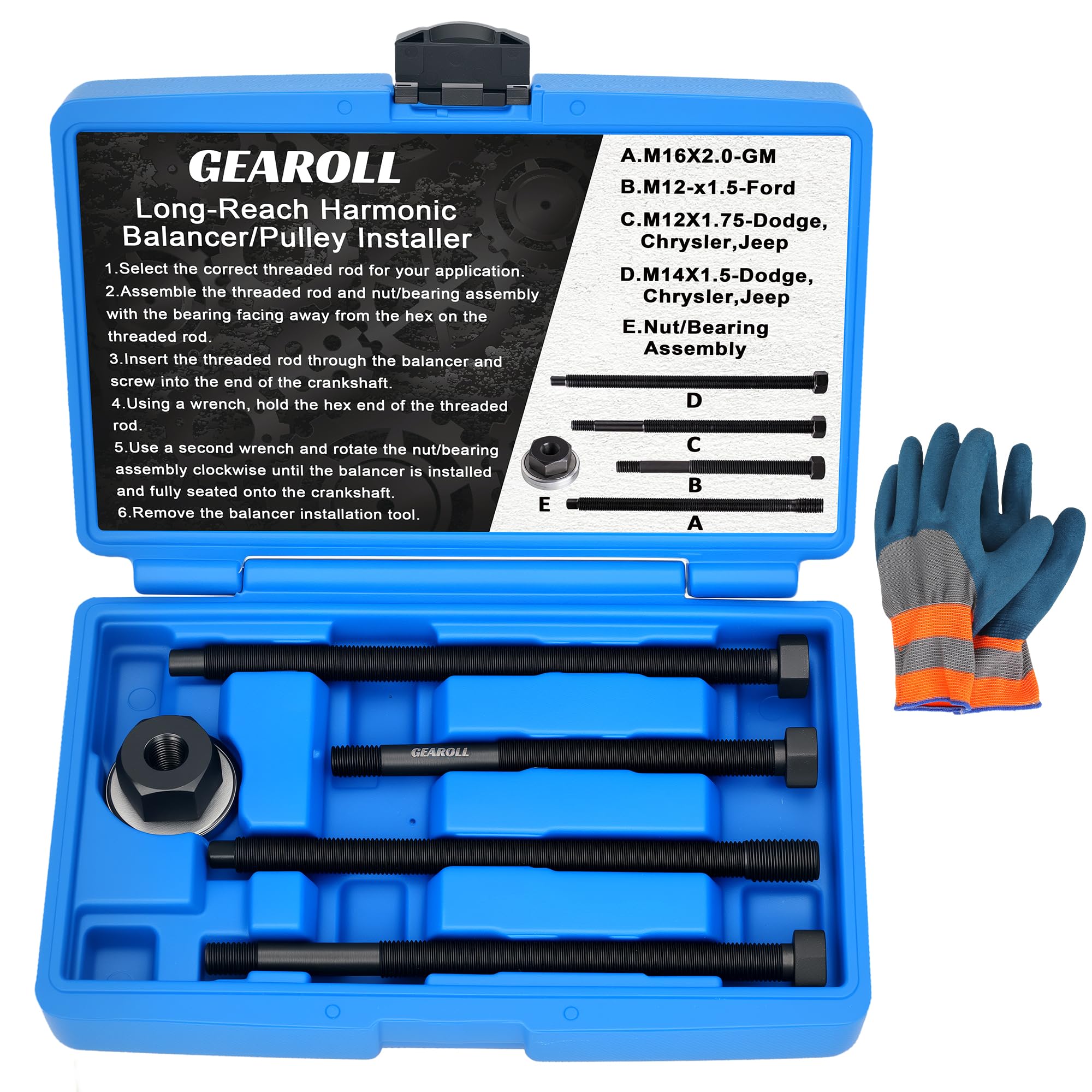 GEAROLL harmonic balancer installer kit in action during installation.