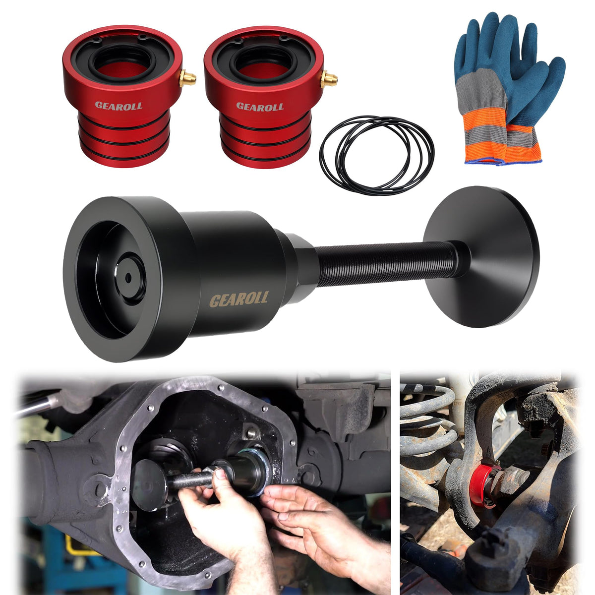GEAROLL MG21103 dana axle tube seal pair protects Jeep Dana 30/44 axles from water and dirt intrusion.