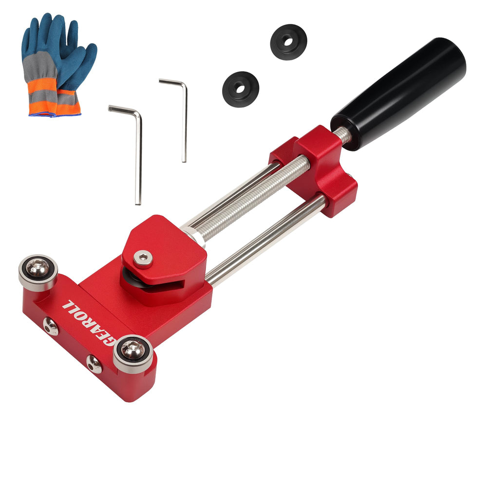 GEAROLL Oil Filter Cutter in use on a 3-inch filter for fast, clean cuts