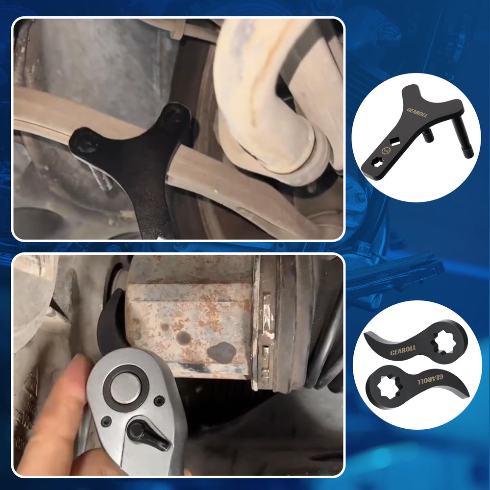 GEAROLL pry bar wrench adaptor for tight suspension work