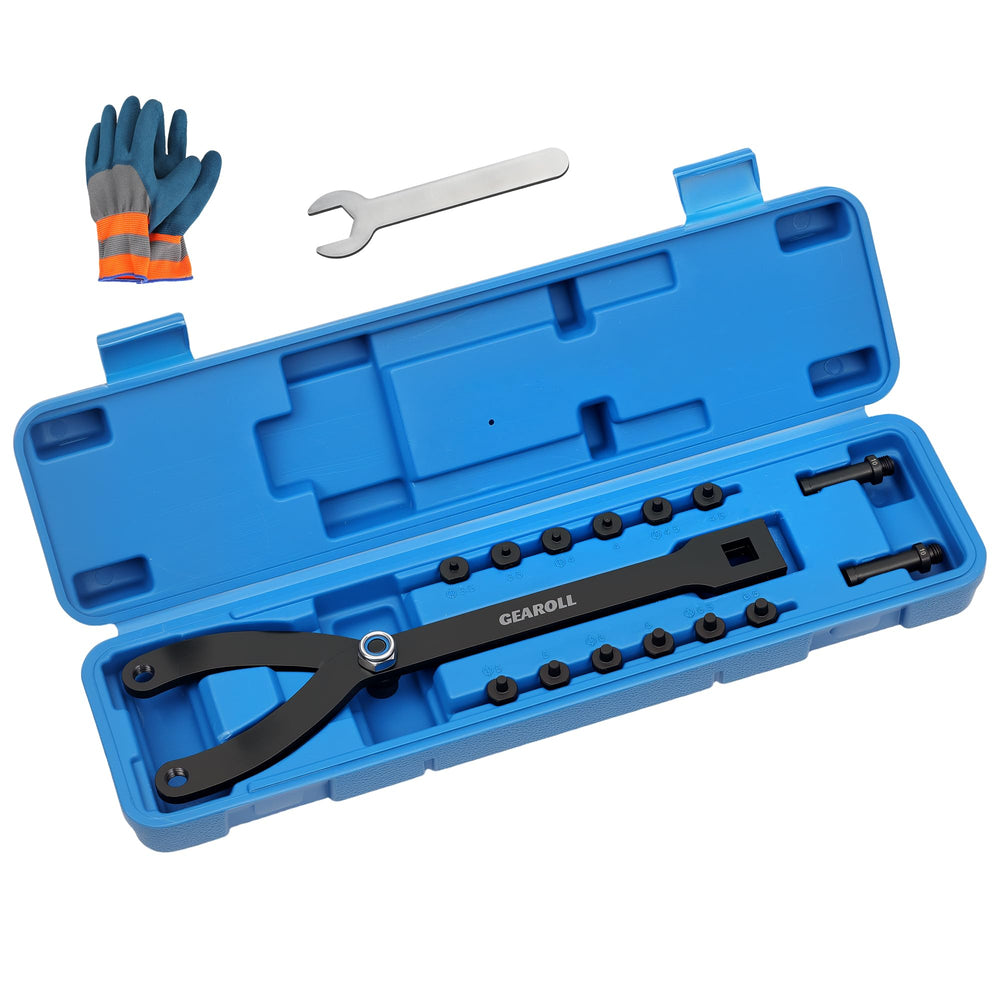 GEAROLL pulley holder tool kit cover demonstrates universal fit and organized storage.