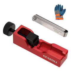 GEAROLL spark plug gap tool with 32-blade steel feeler gauge for precise gaps.