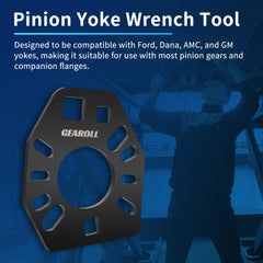 GEAROLL stainless pinion yoke wrench holding socket shows versatility with extra 1/2 inch socket.