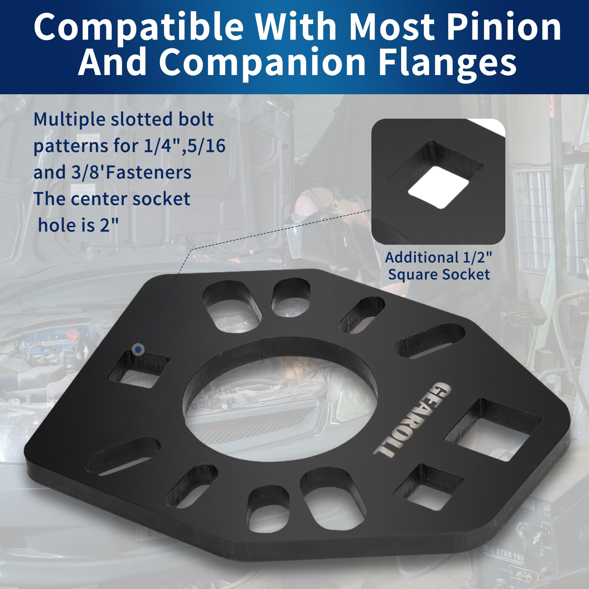 GEAROLL stainless pinion yoke wrench second 1/2 inch socket illustrates enhanced compatibility.
