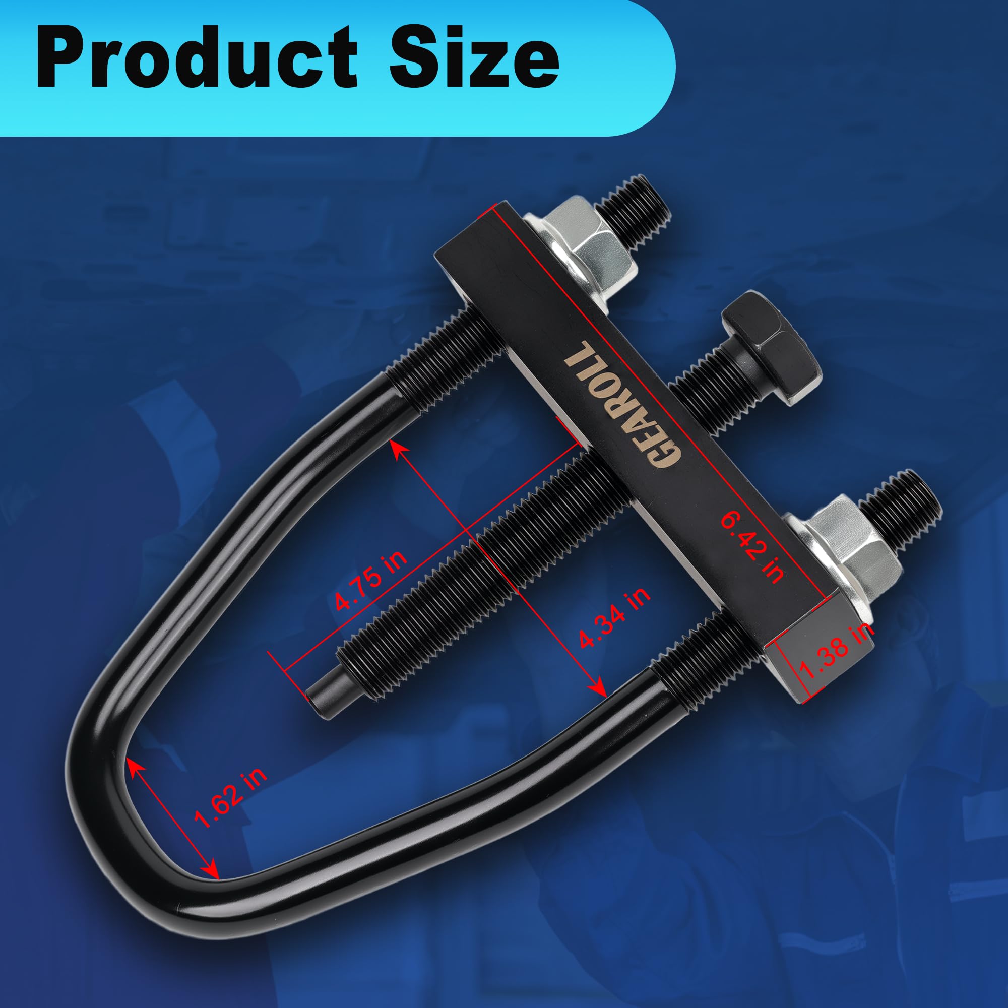 GEAROLL torsion key unloading tool with rugged steel for reliable performance.