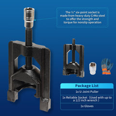 GEAROLL heat-treated legs for durability during heavy-duty U-joint work.