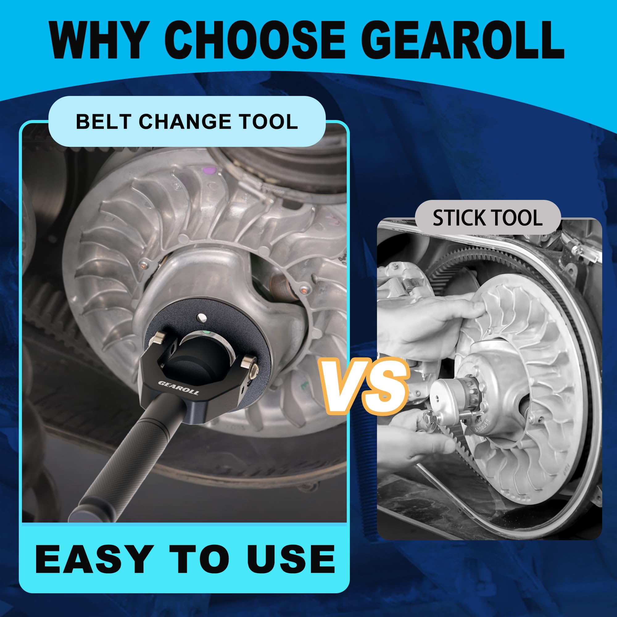 GEAROLL X3 belt tool durable aluminum construction close-up emphasizing corrosion resistance