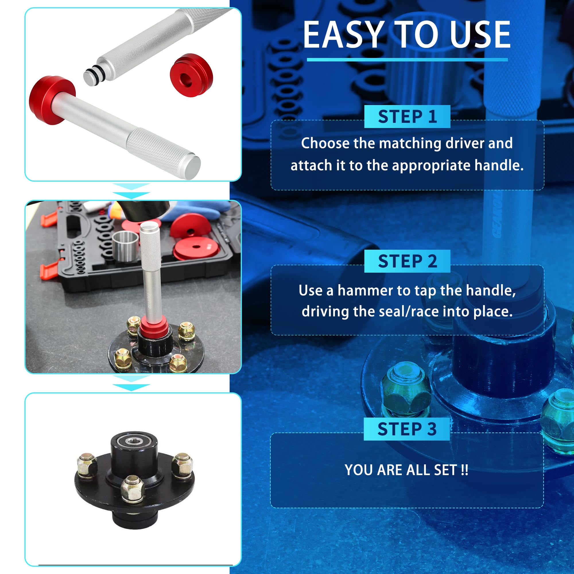 GEAROLL premium aluminum seal driver delivers durable, controlled force