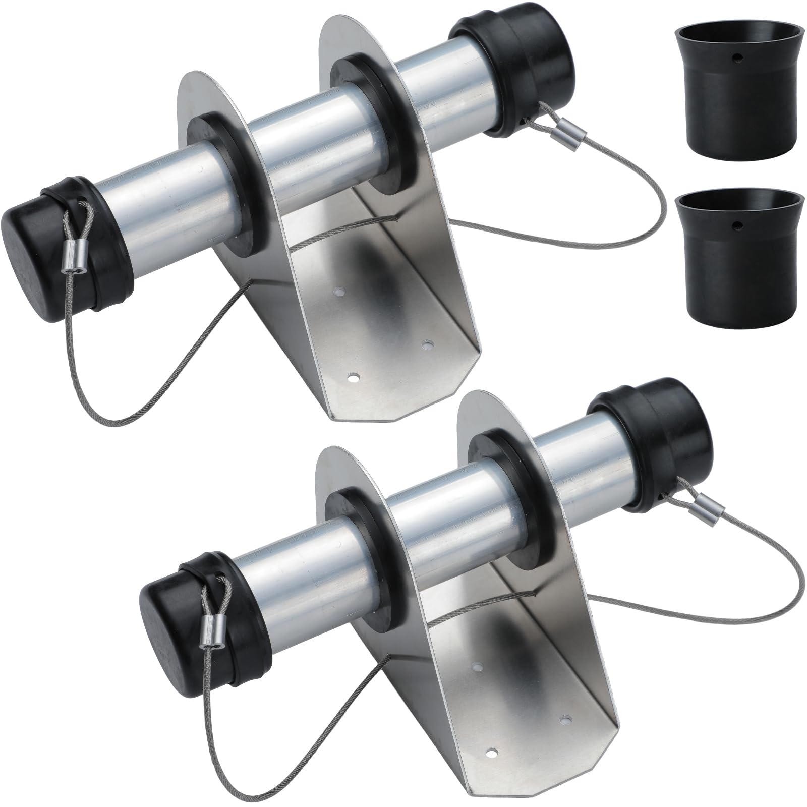 GearTrust trailer document holder front view showing rugged aluminum tube for dry storage