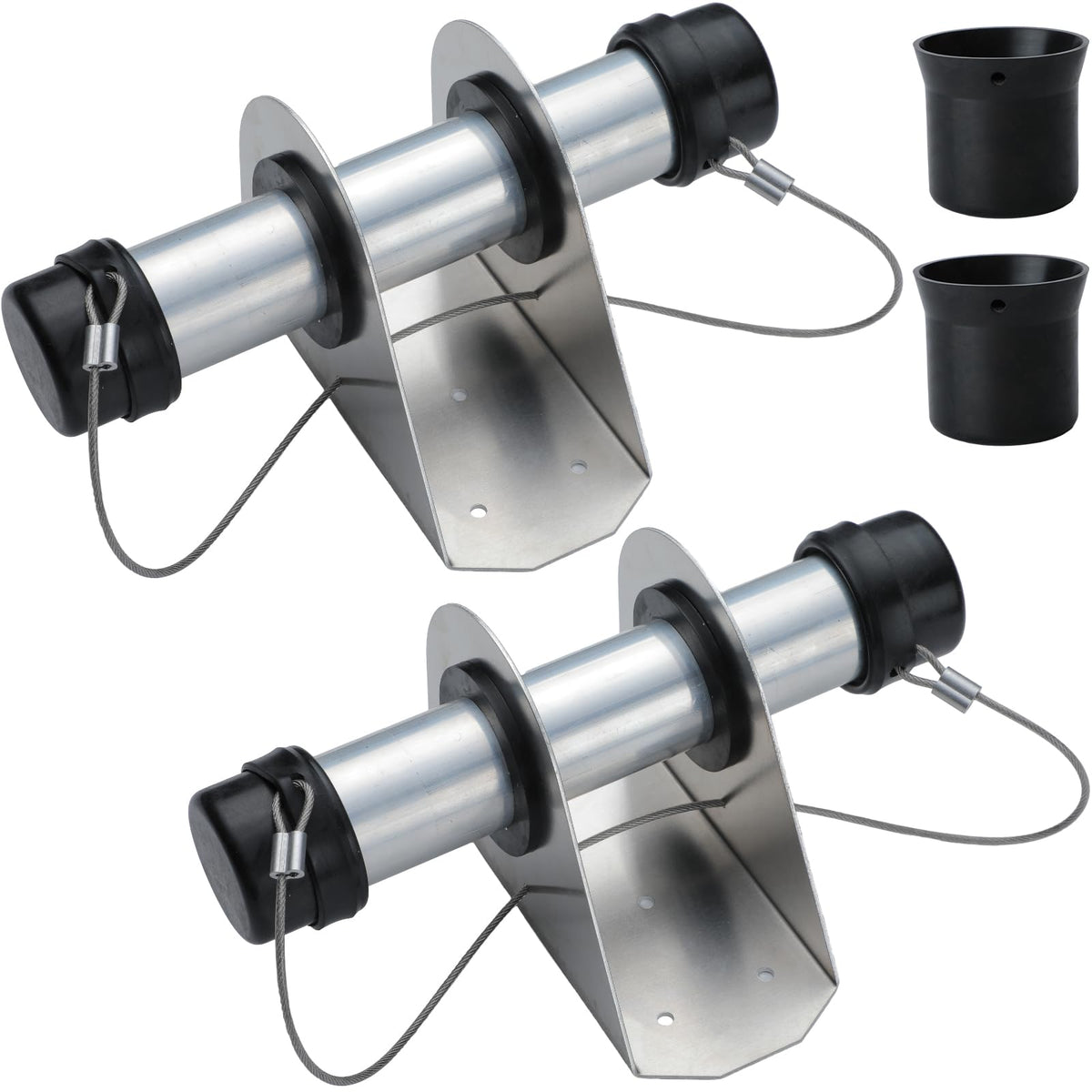GearTrust trailer document holder front view showing rugged aluminum tube for dry storage