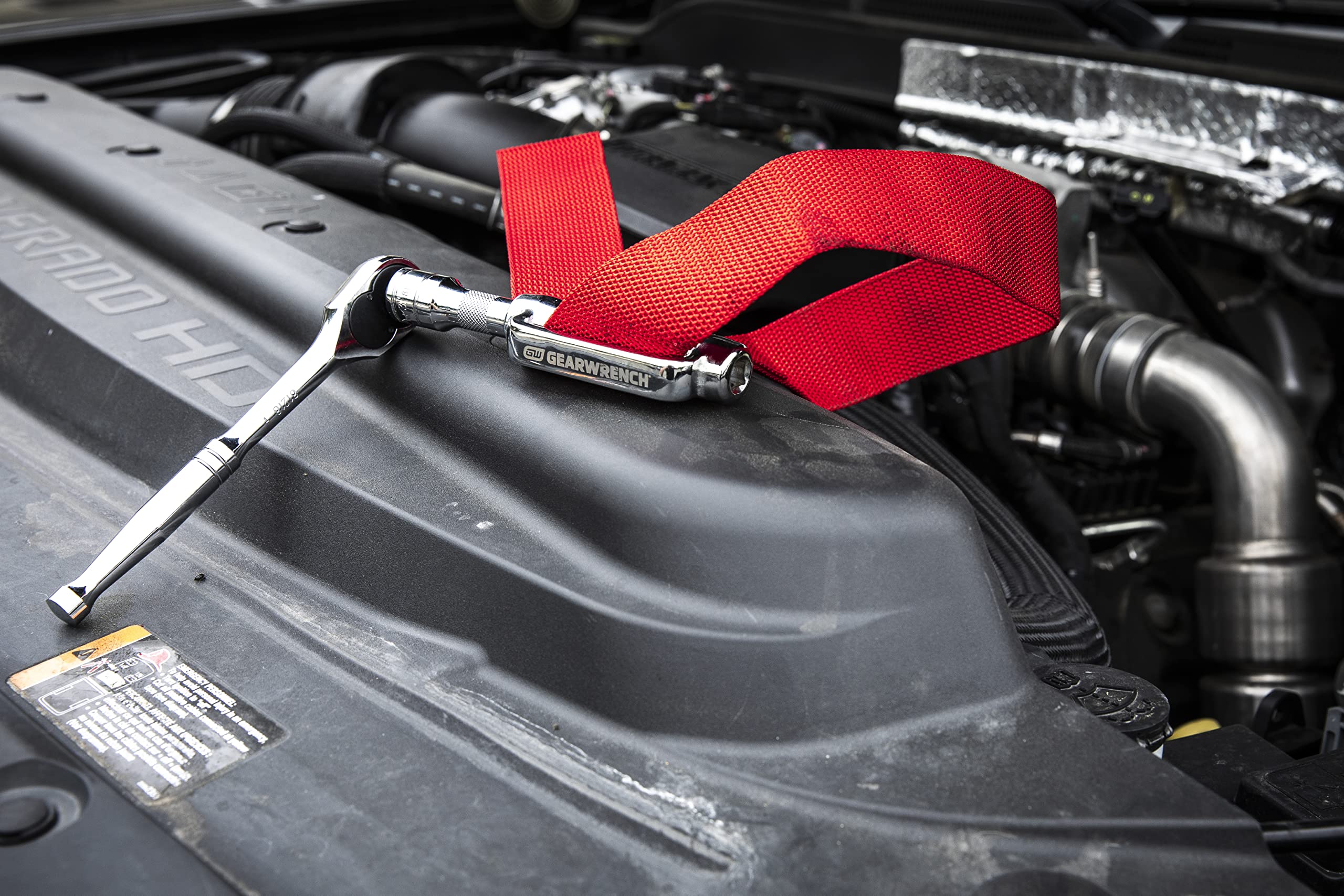 GEARWRENCH compatible with 3/8 and 1/2 inch drive tools.