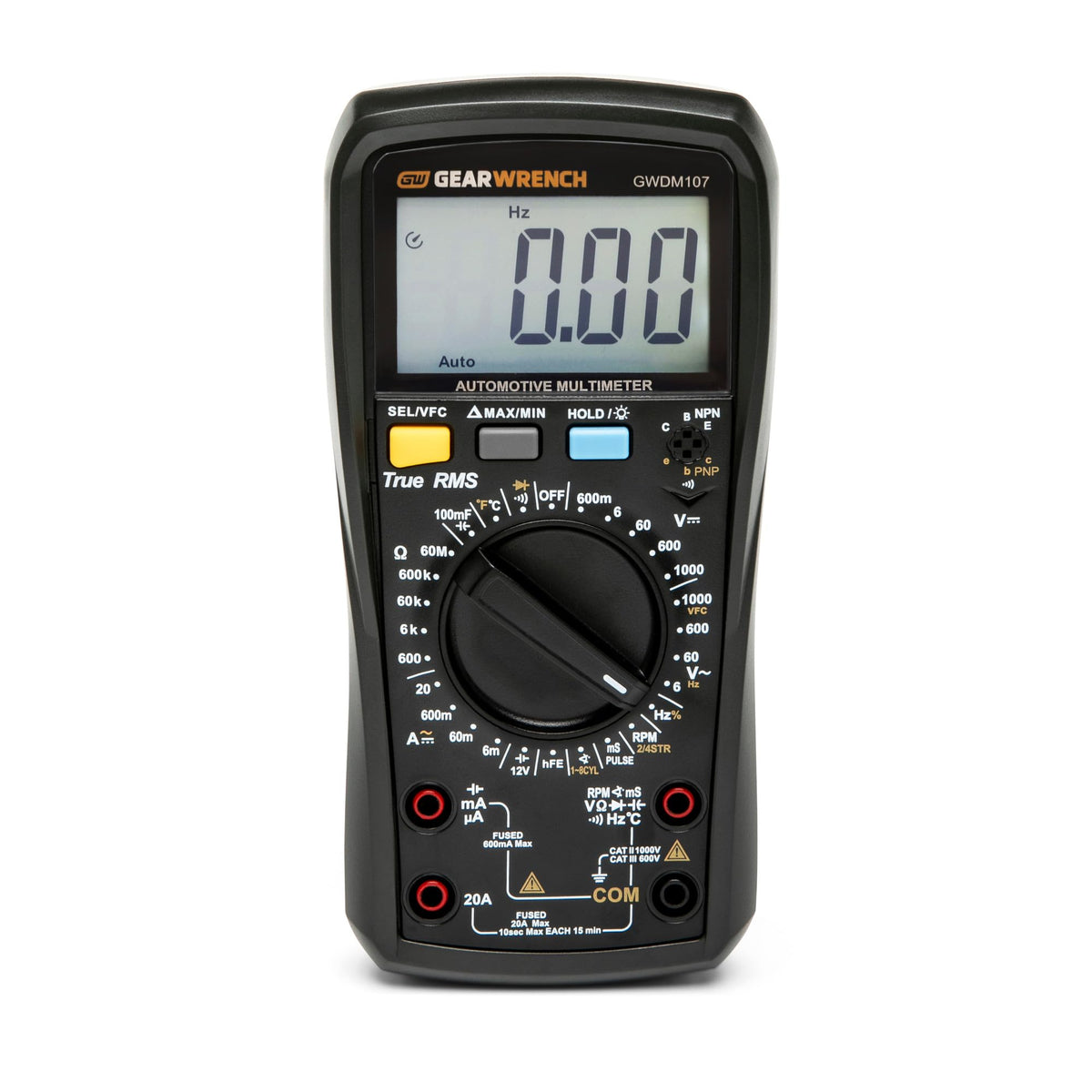 GEARWRENCH GWDM107 front view for field diagnostics and quick checks.