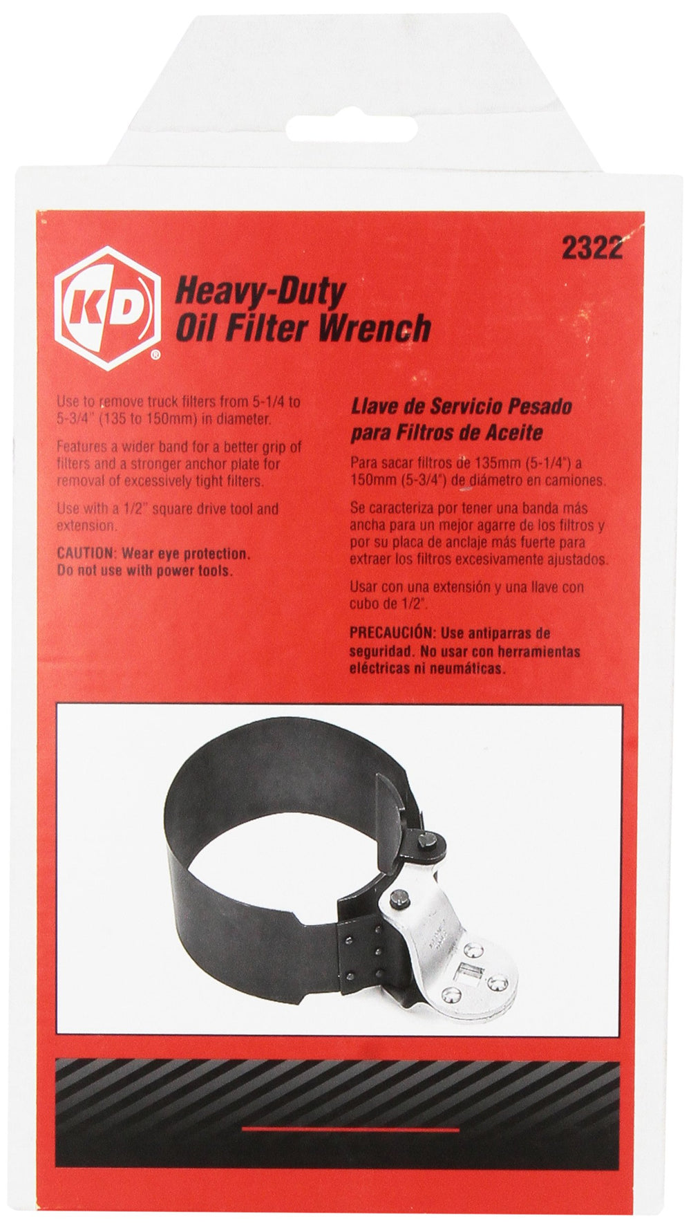 GearWrench heavy-duty oil filter wrench in-use for easy filter removal.