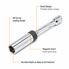 GEARWRENCH spark plug socket magnetic insert protects plug during installation