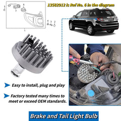 GEATaaT 13582912 brake-tail light bulb close-up highlights durable construction