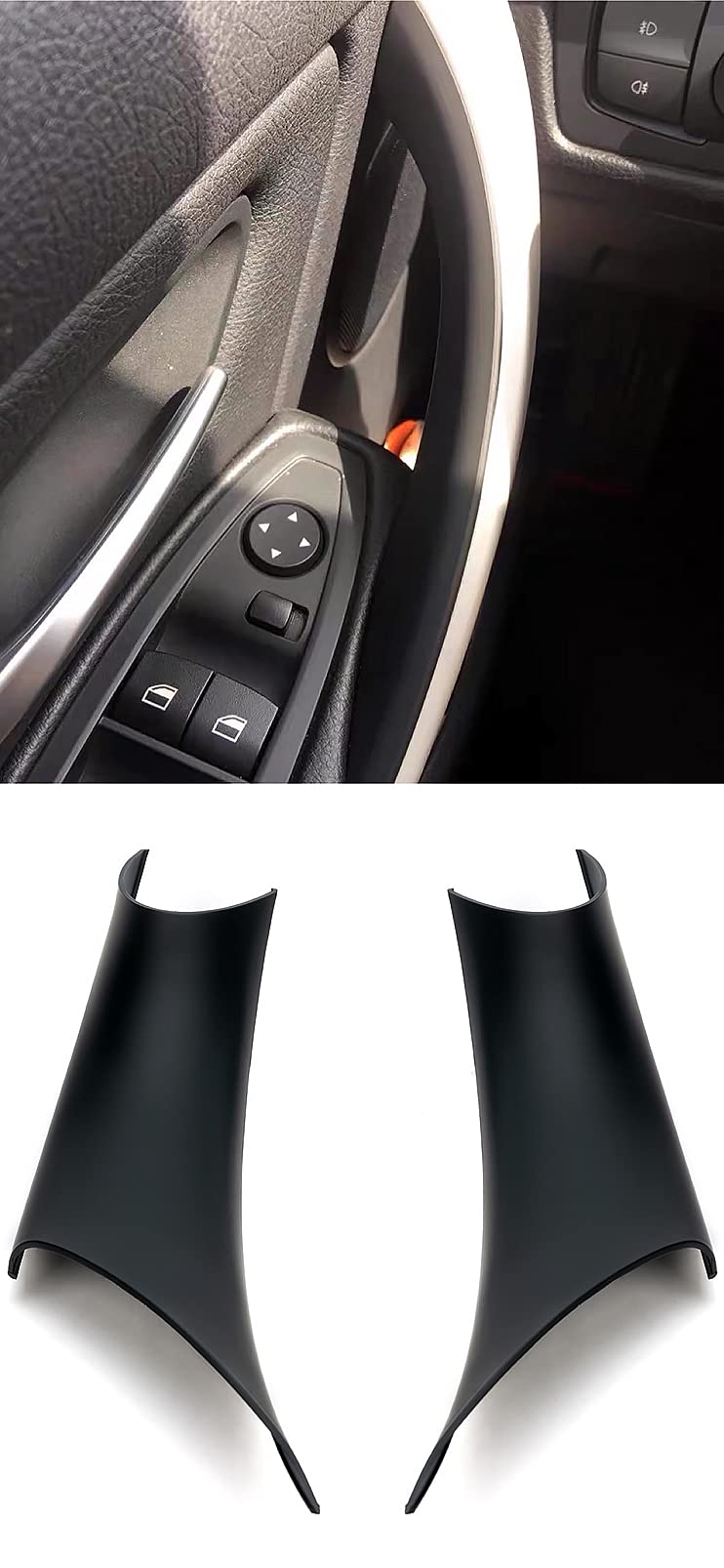 GEATaaT Gelunxin door pull handle cover on BMW 320 front left enhances grip and finish