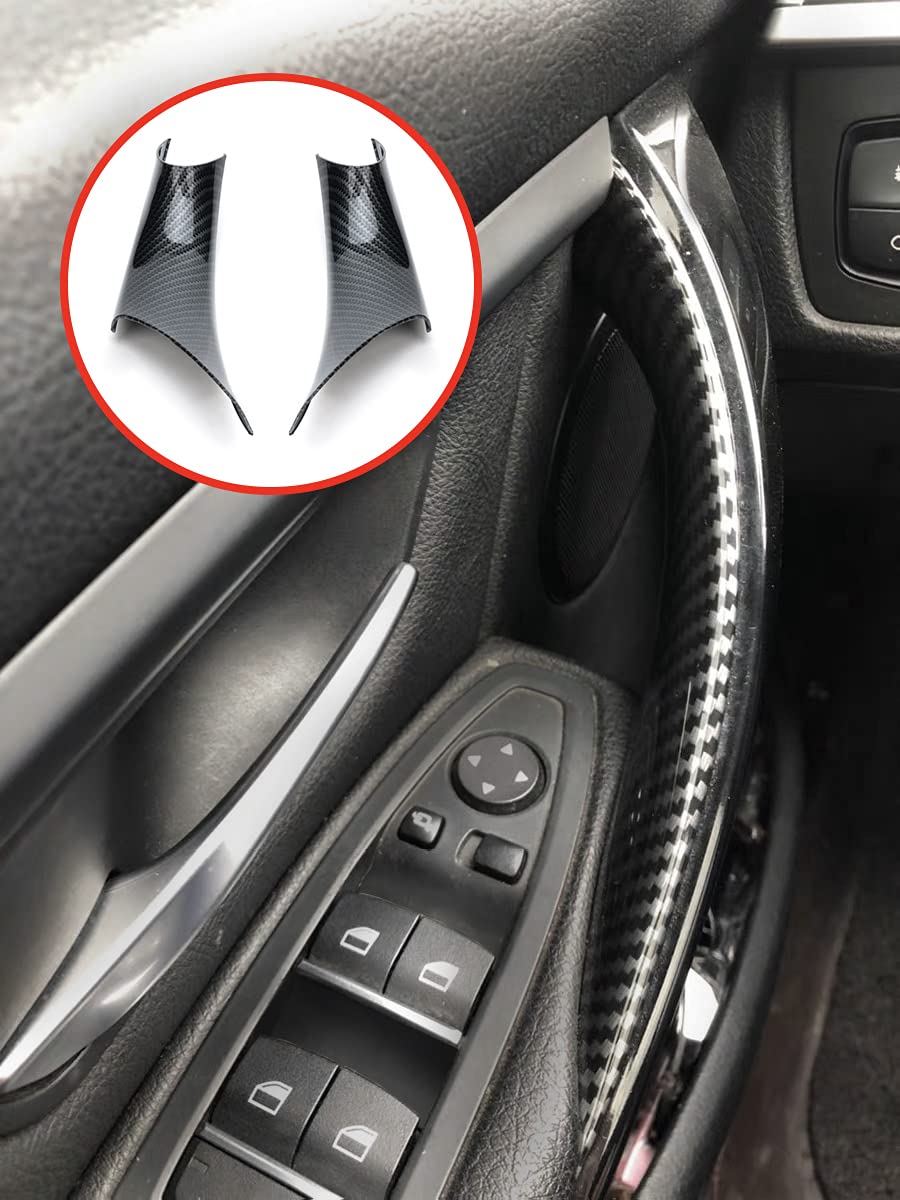 GEATaaT Gelunxin door handle cover for BMW 320 left front, carbon fiber adds premium look.
