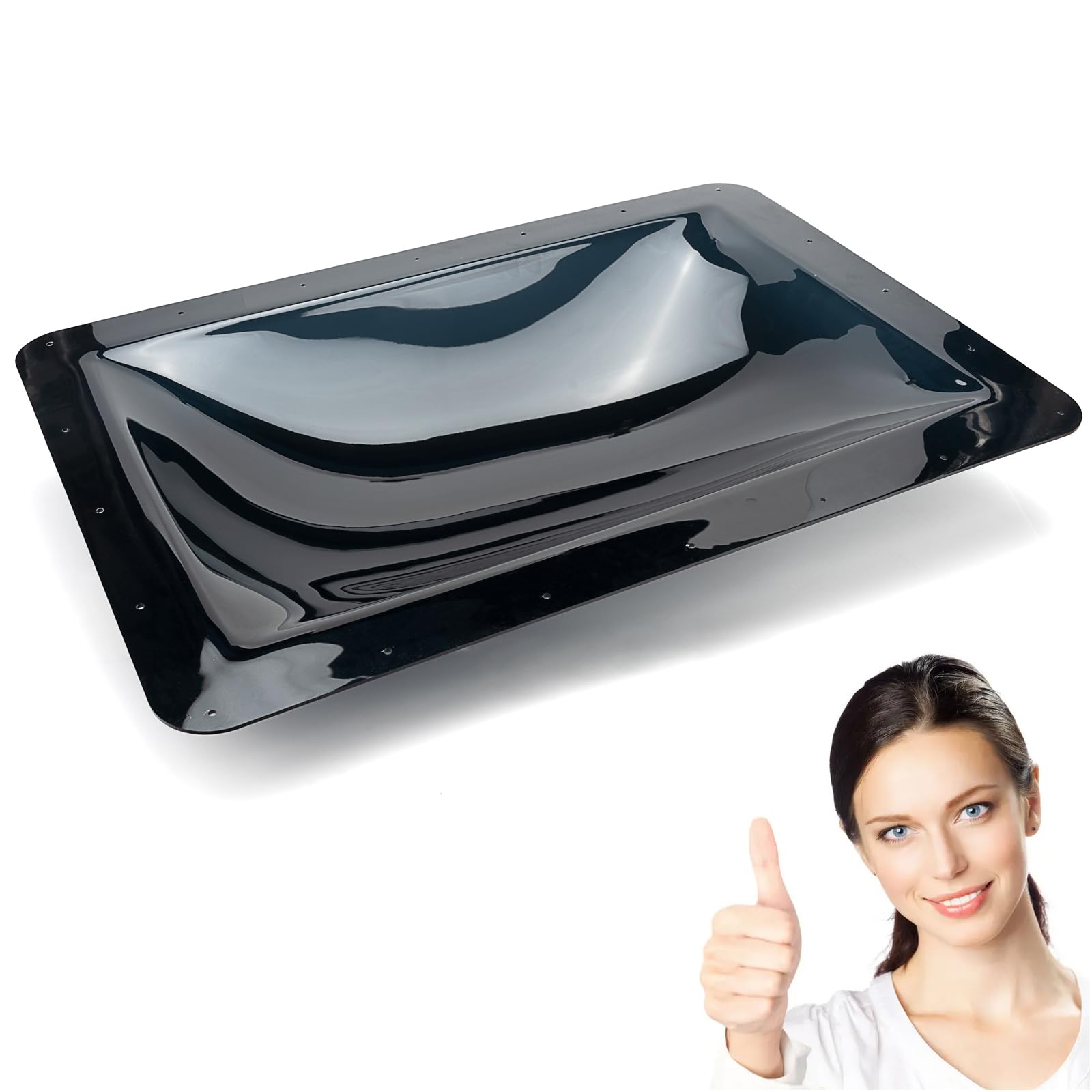 Geataat skylight outer dome with UV coating reduces glare during camping.
