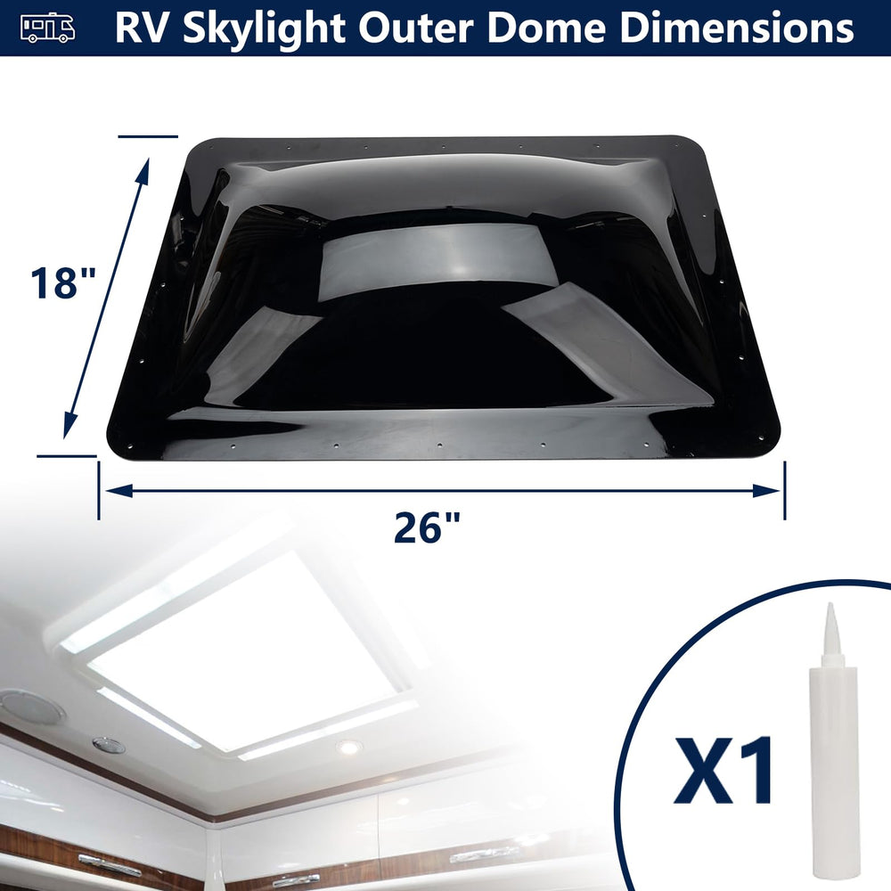 Geataat RV skylight outer dome installation kit included for easy DIY replacement.