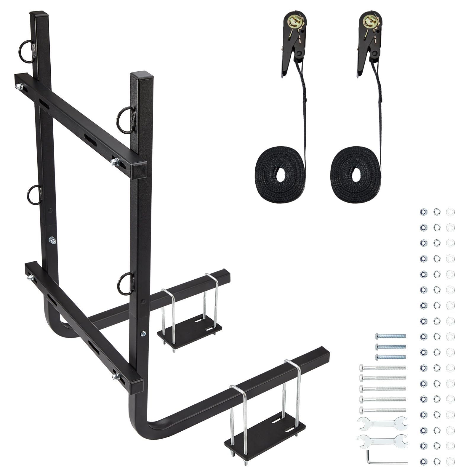 Gedlex RV tote tank carrier front view showing bumper alignment and secure mounting