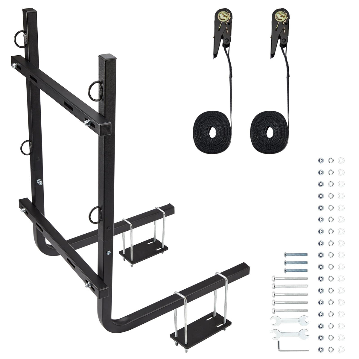 Gedlex RV tote tank carrier front view showing bumper alignment and secure mounting