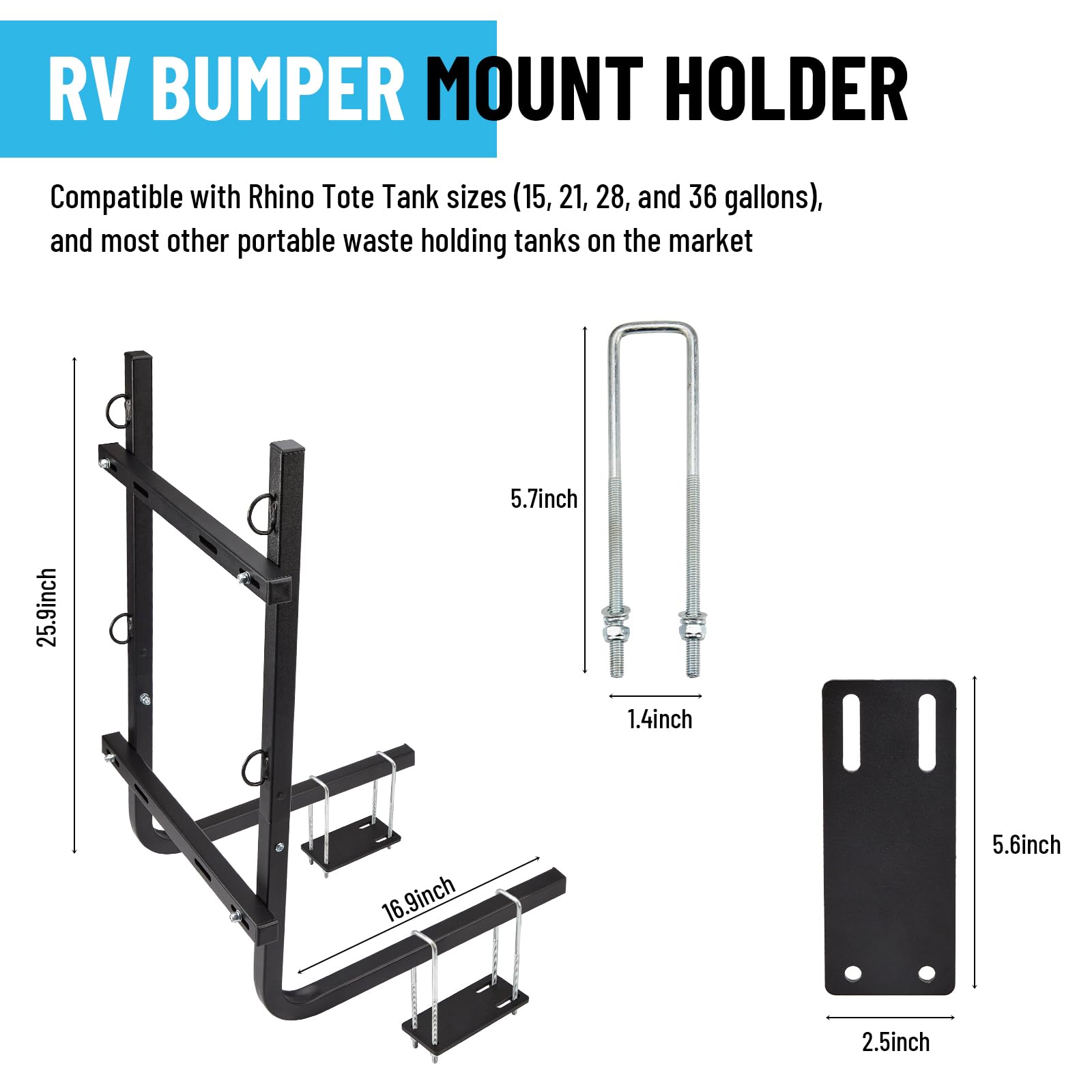 Gedlex warranty and support for RV tote tank carrier