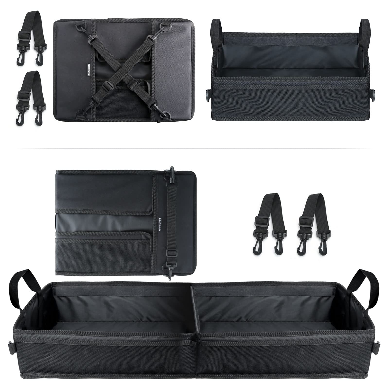 GEEDAR back-seat organizer offers quick access without seat interference.