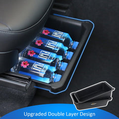 GEEDAR under-seat storage box for Model Y with durable ABS-TPE shell.