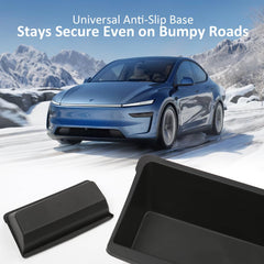 Geedar washable under-seat box for Model Y Juniper simplifies cleaning.