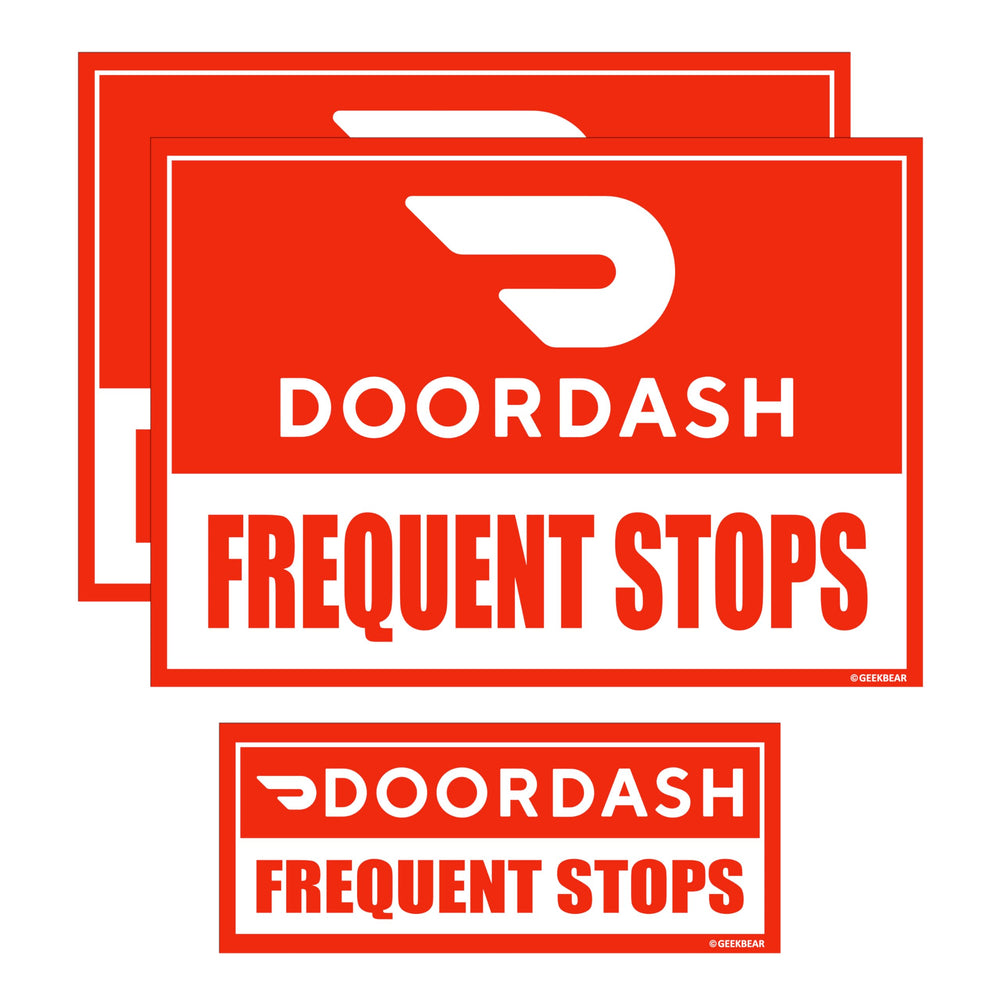 GEEKBEAR Doordash car magnet large 11.7 by 8.2 inches boosts nighttime visibility.
